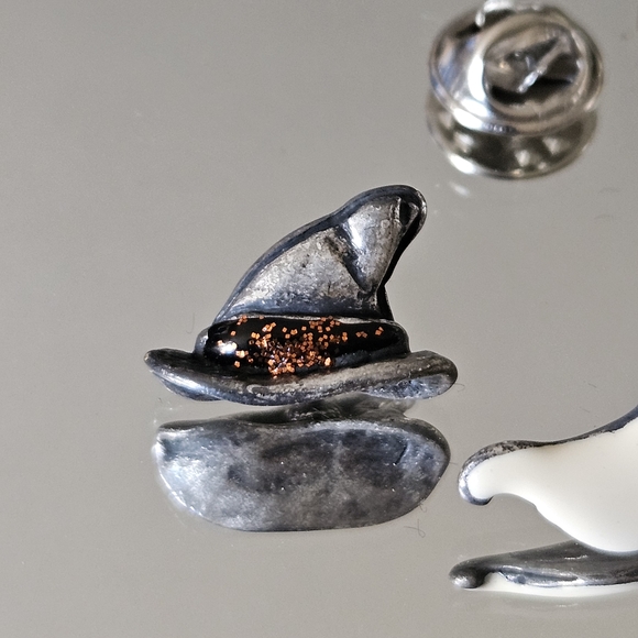 Halloween Pin Set - White, Silver, Orange - Picture 5 of 7